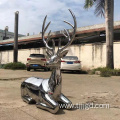 Stainless Steel Deer Sculpture